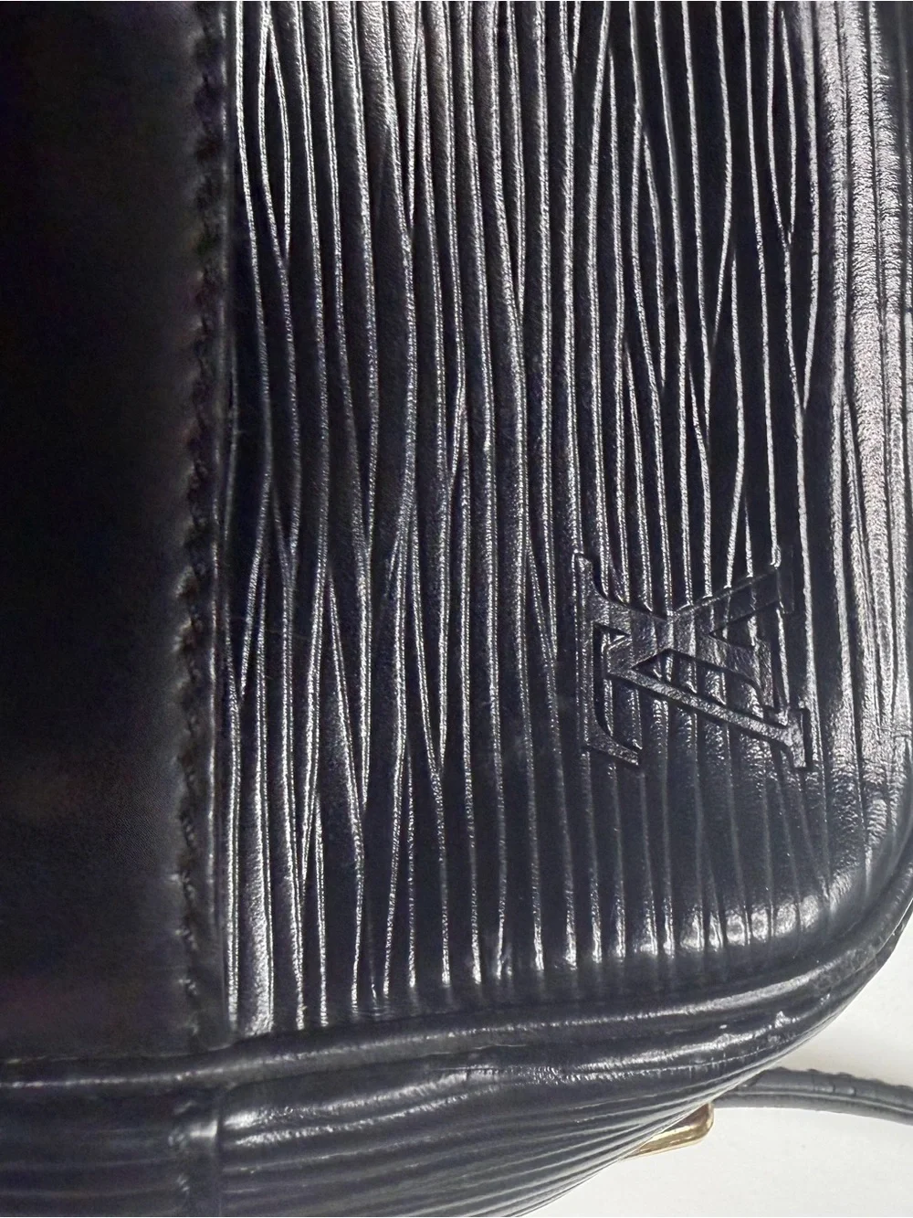 Louis Vuitton Trocadero Black Epi Leather Shoulder Bag with Gold Hardware
